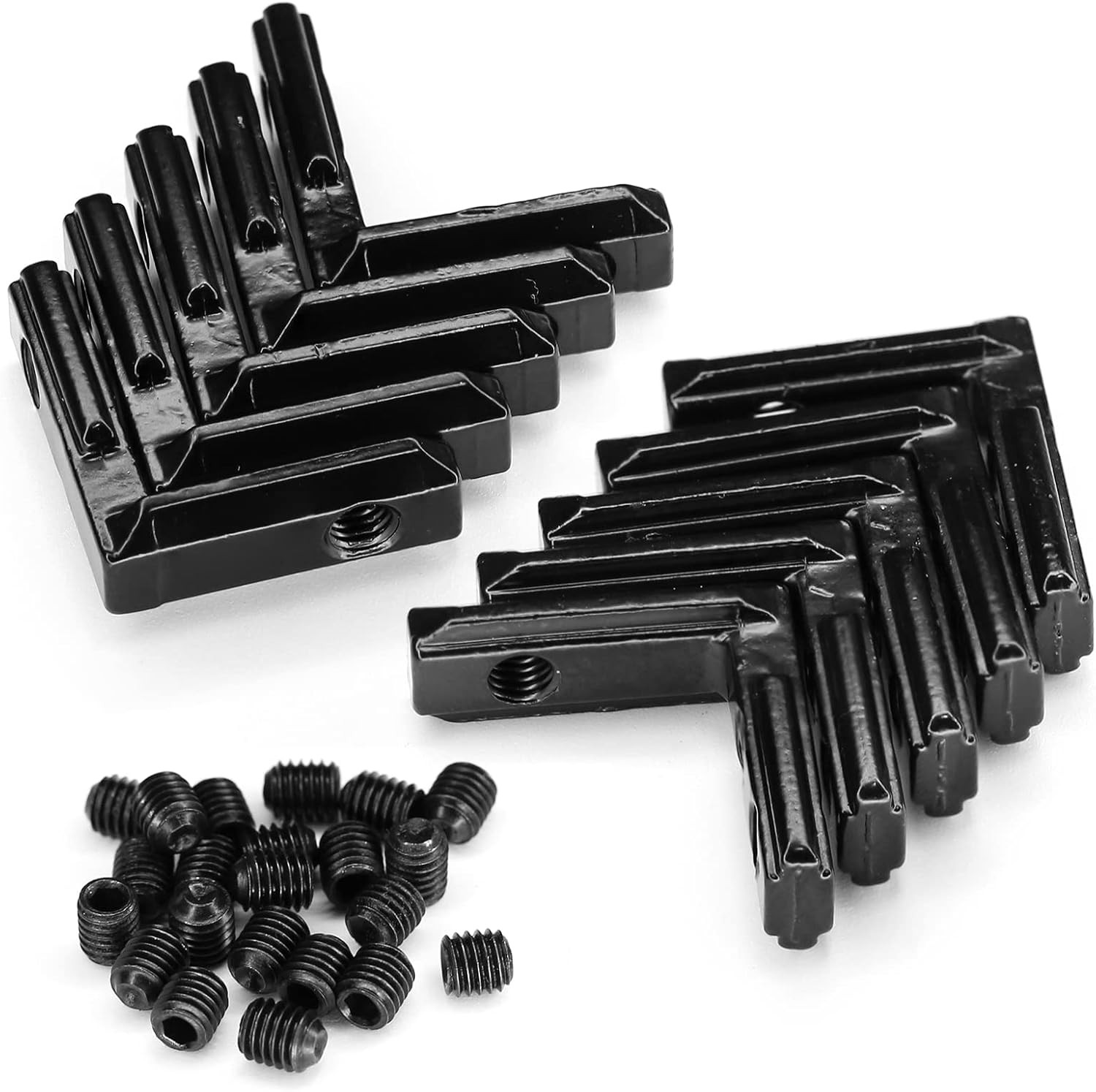 2020 Series Inner Aluminum Extrusion Connector with Screws,L Brackets L Shape Bl