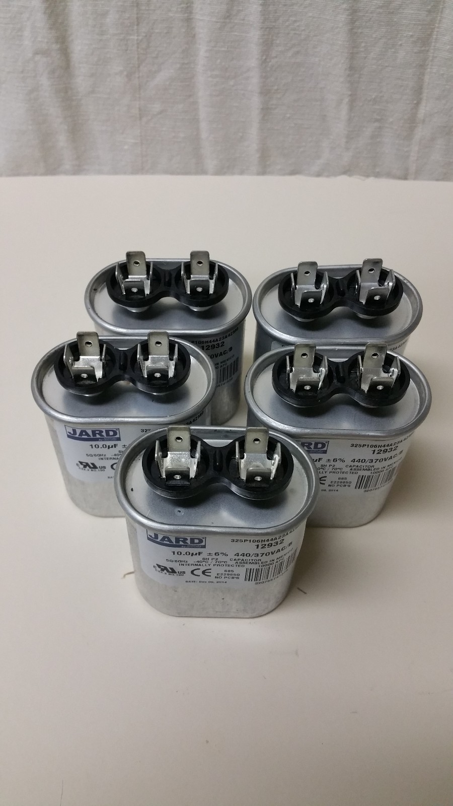 Lot 5 – Run Capacitor 10 uf/MFD 370V 440V HVAC Motors