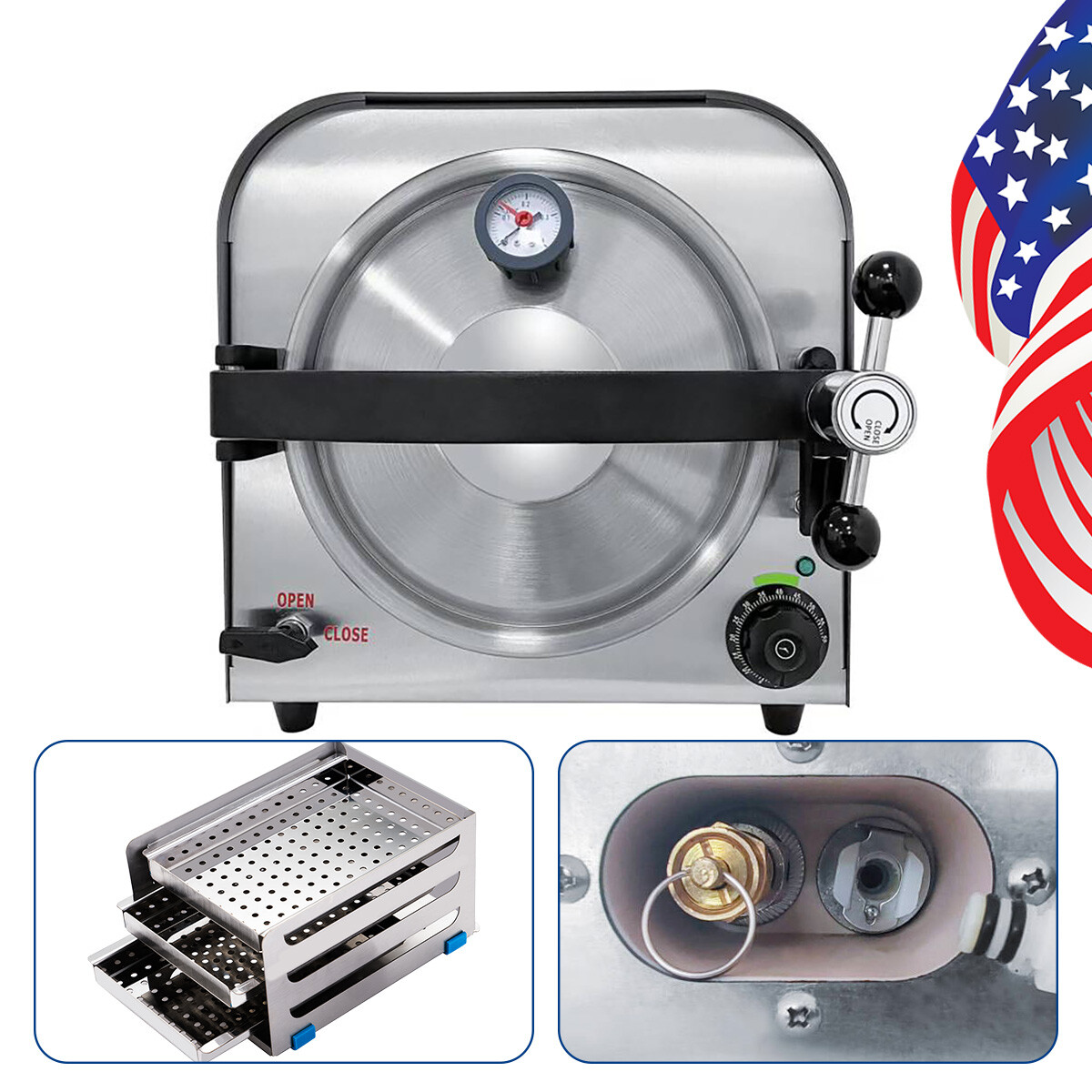 14L/18L Esterilizador Dental Autoclave de Vapor Médica Esterilizacion Equipo