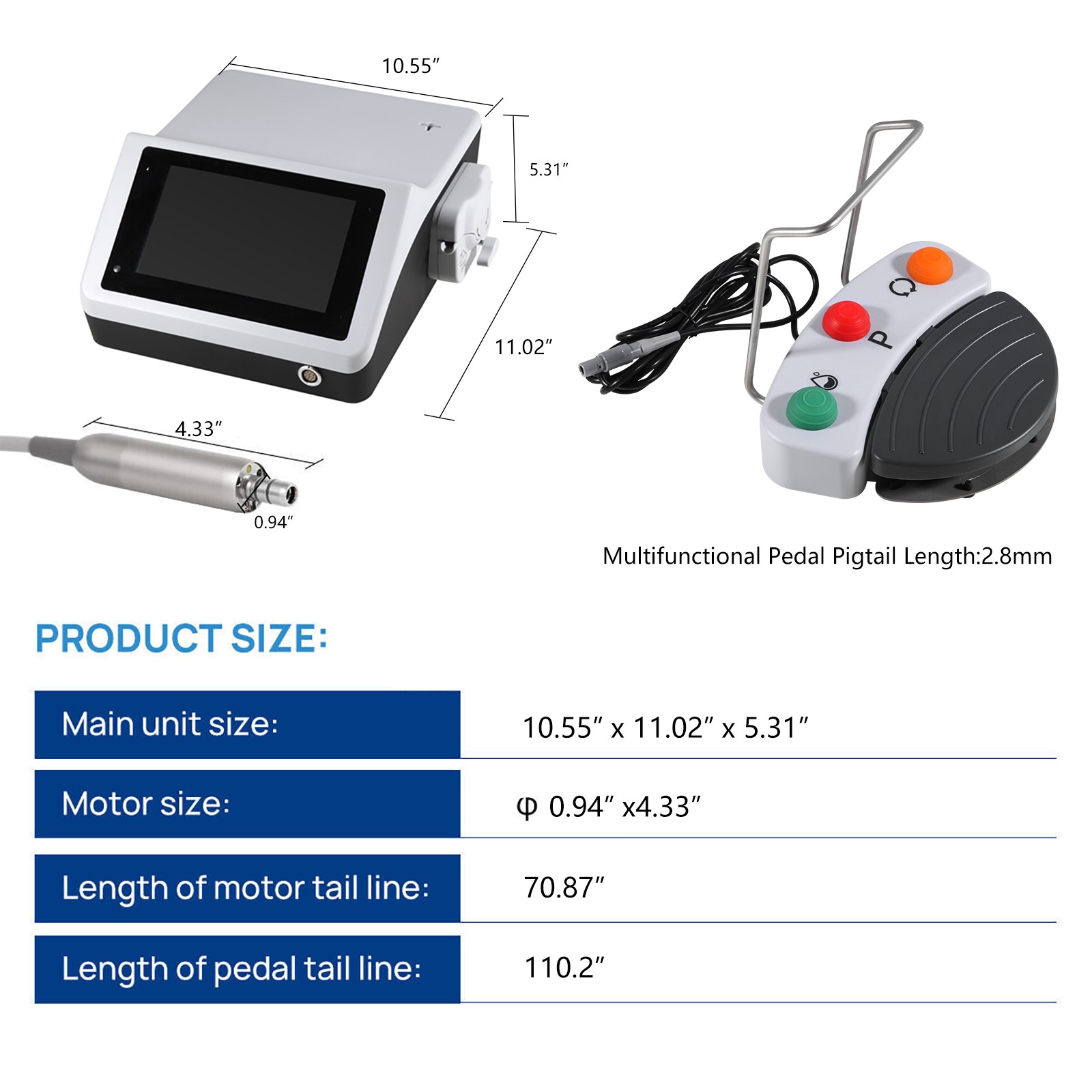 Dental Implant Surgical Brushless Motor + 20:1 LED Contra Angle Handpiece