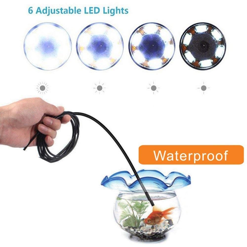 Endoscope Camera with Light, 1920P HD Borescope Camera with 8 LED Lights 16.4ft