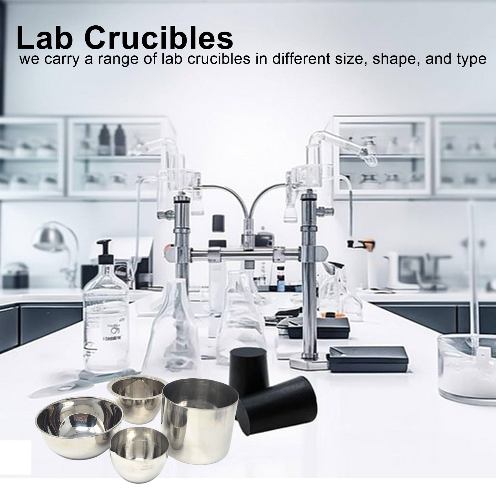 75ml Lab Crucible w/Spout Pouring Lip Laboratory Cup Mixing Bowl Science Pot