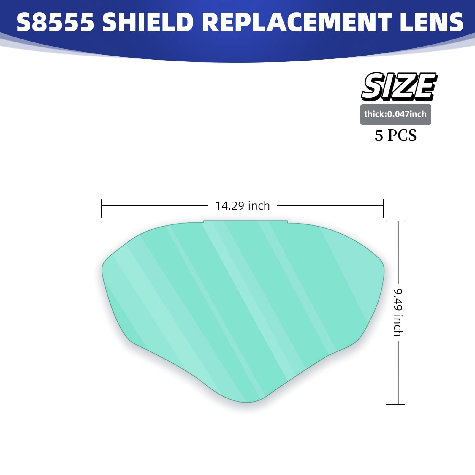 S8555 Shield Lens (5-Pack) Impact-Resistant & Dust/Splash Proof for Honeywell…