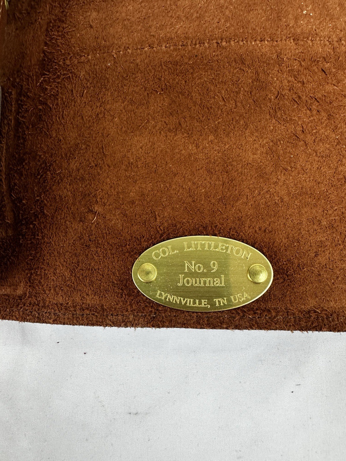 Colonel Littleton No. 9 Leather Journal Vintage Brown – Personalized “TJM”