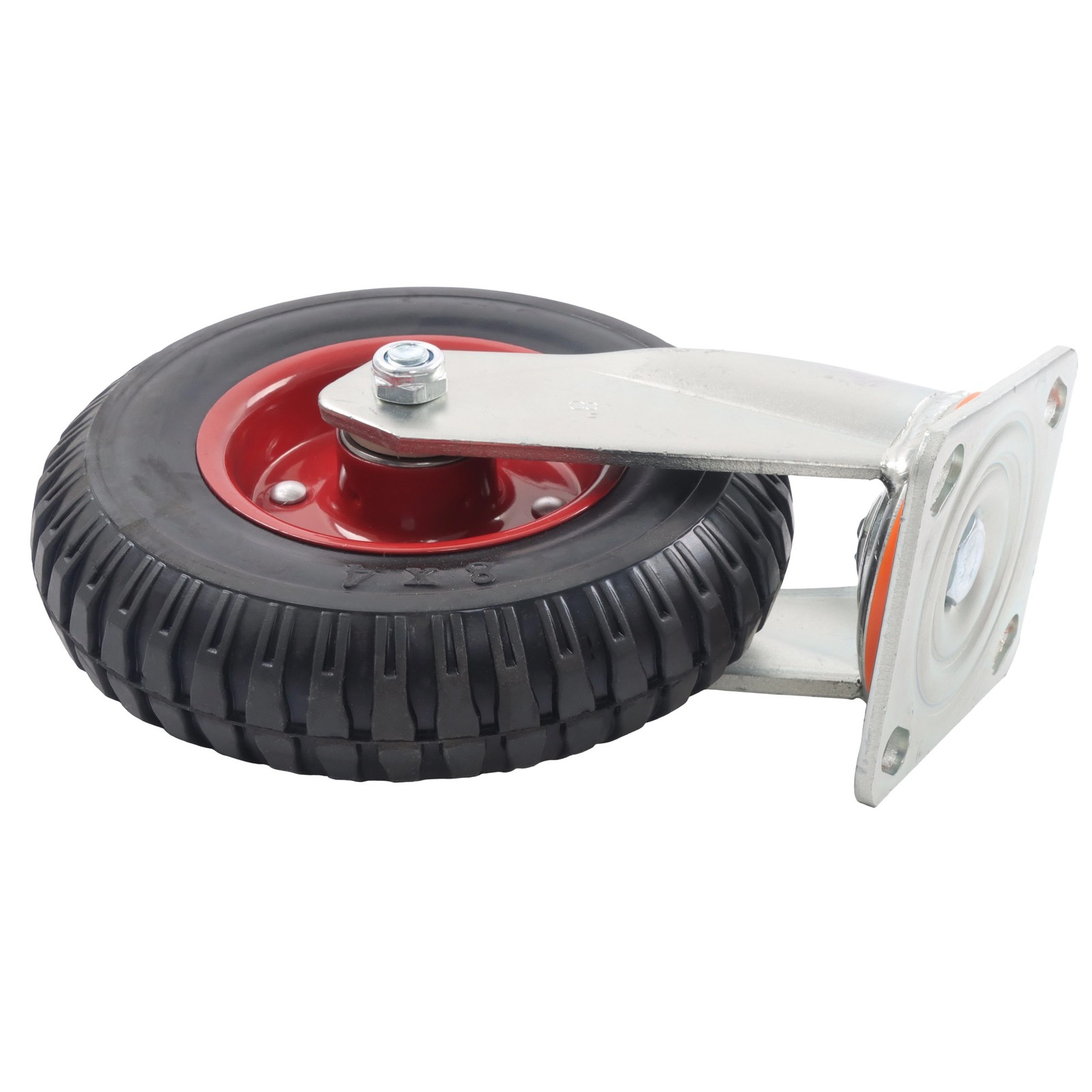 4 Pcs Rubber Wheels 2000lbs Load Capacity Heavy Duty Swivel Caster Wheels 8″