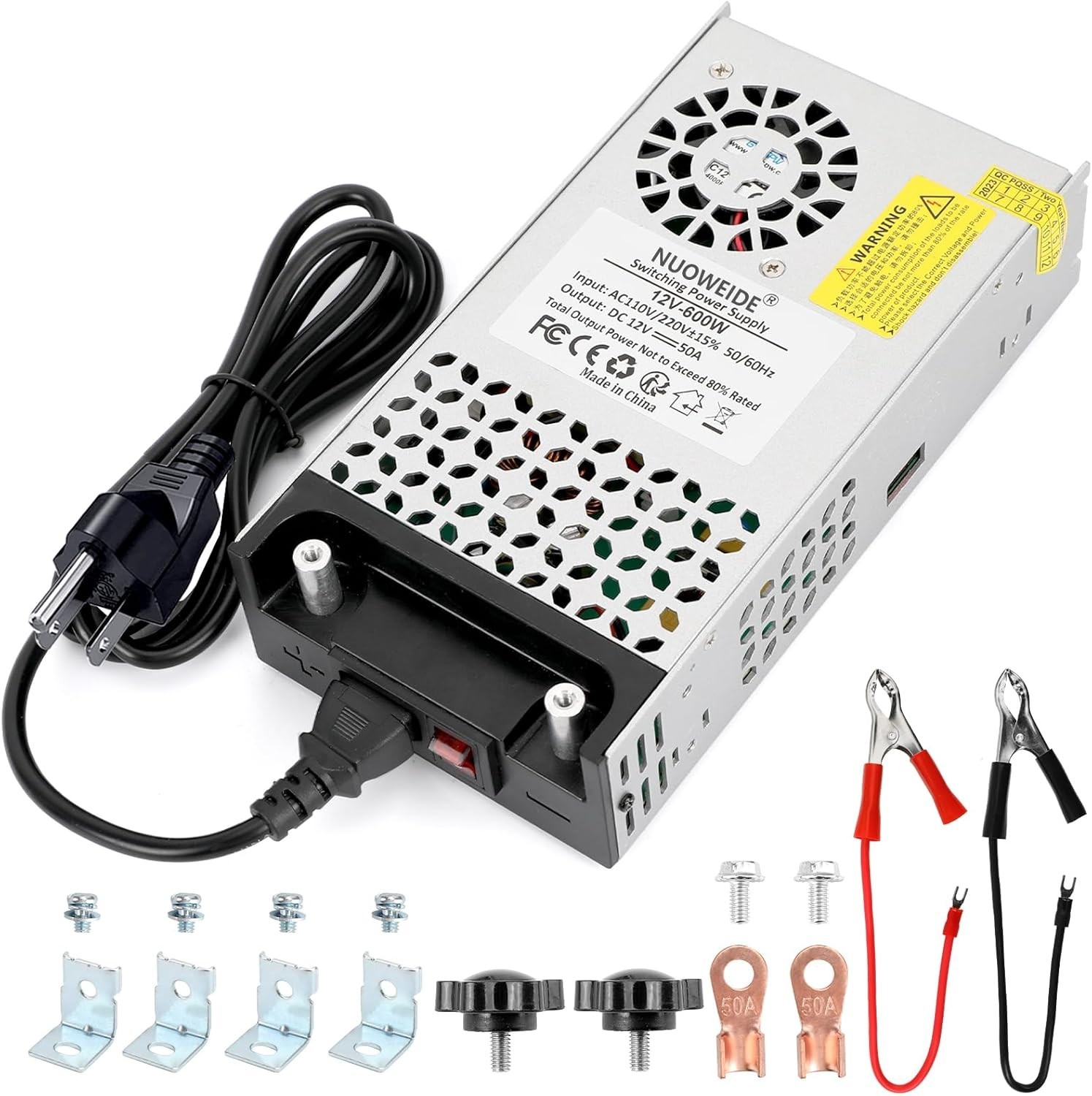 «New Version 110V AC to 12V DC Converter Power Supply, AC to DC Converter 12V 50