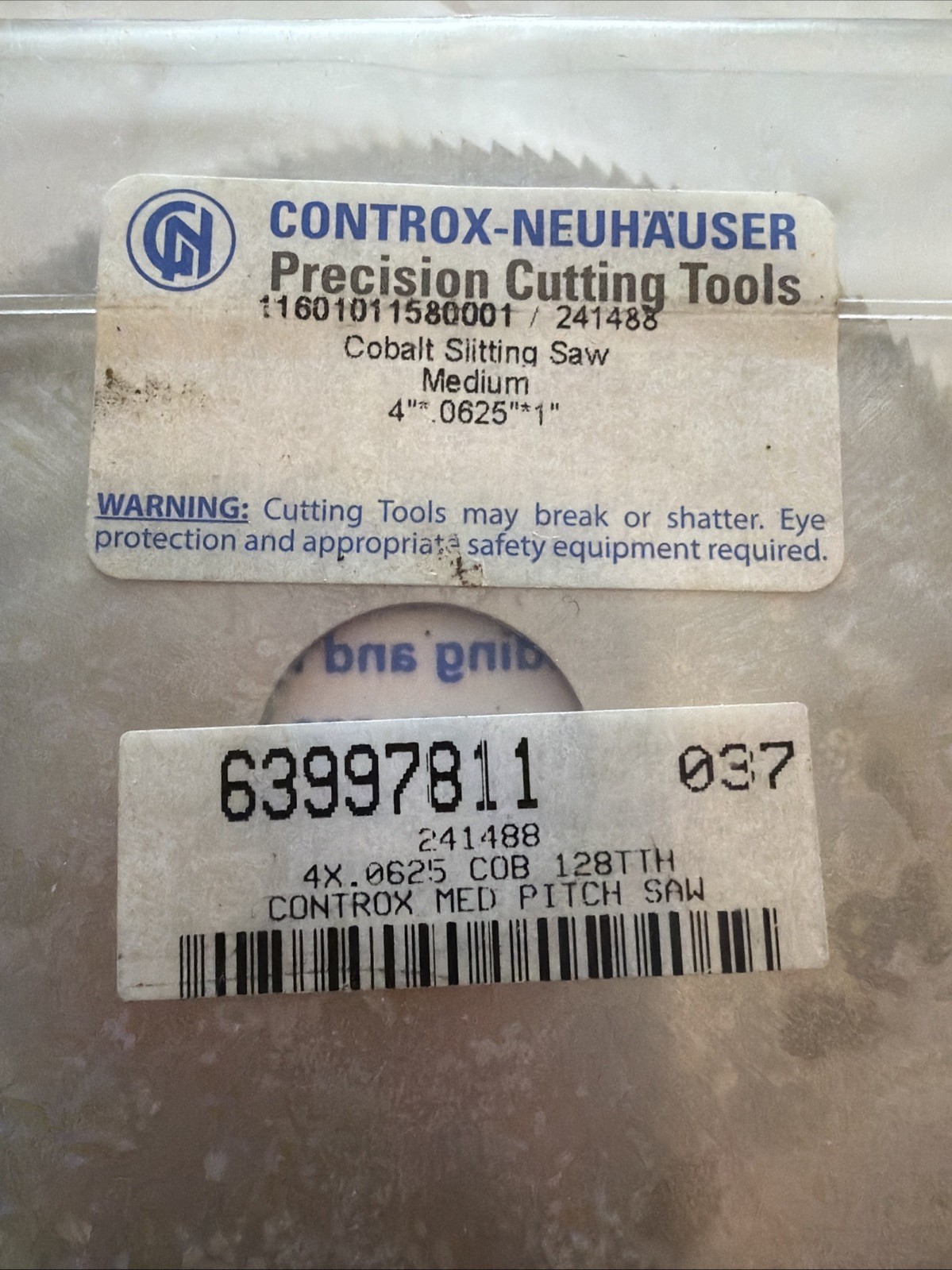 CONTROX Cobalt 4” x .0625 x 1” 128 TEETH HSSCO SLITTING SLOTTING SAW Mill 241488
