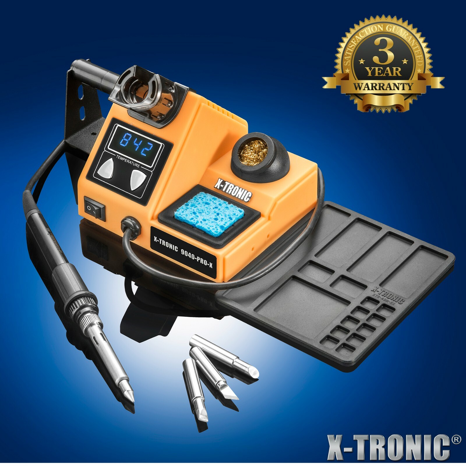 X-Tronic 9040-PRO-X 200 Watt Quick Temp Heavy Gauge Soldering Iron Station Kit