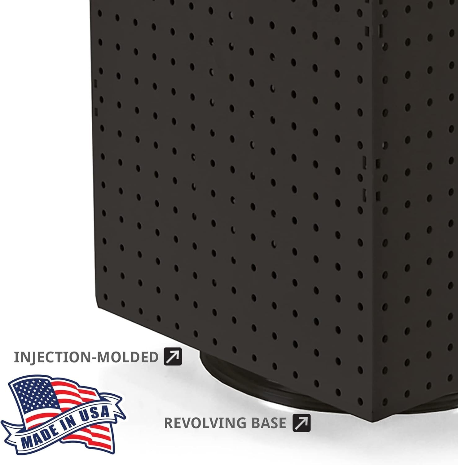 Rotating Countertop Display with Peg Hooks Included, 14″x14″x20″ Retail Display