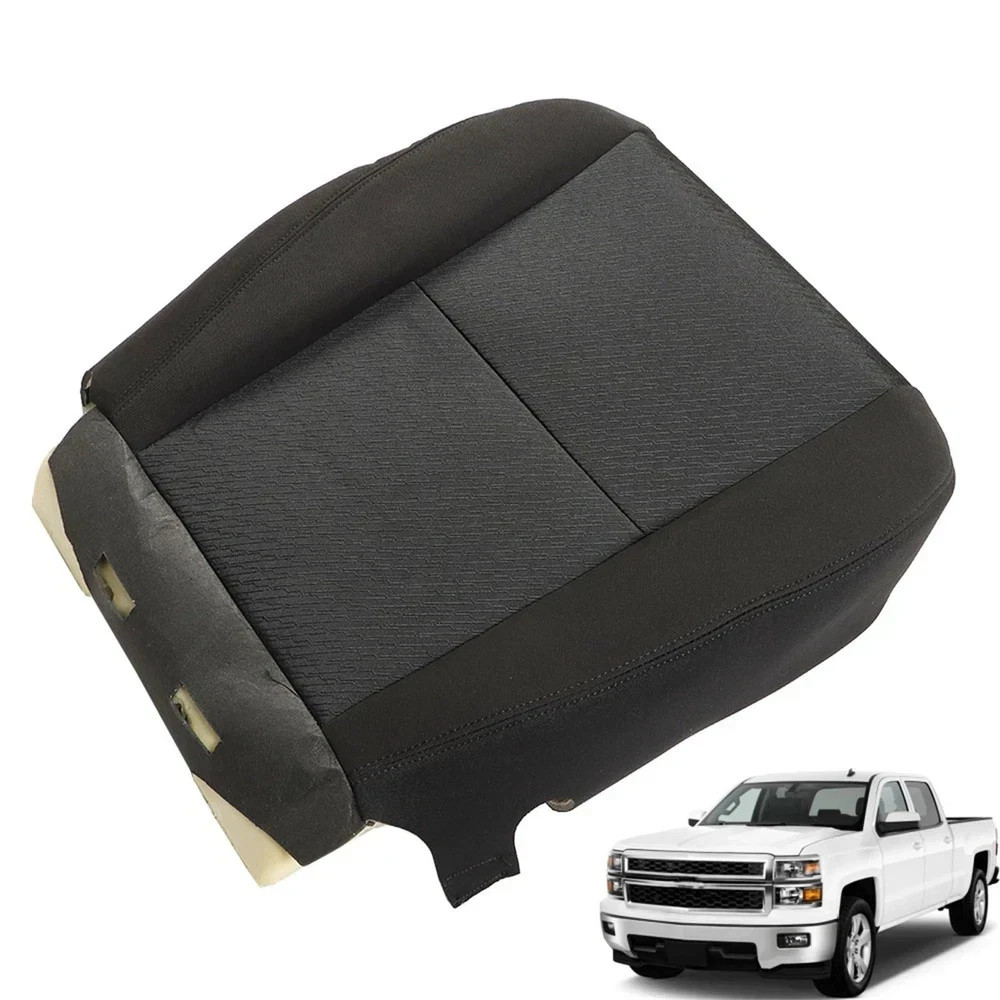 Front Driver Bottom Cloth Seat Cover with Foam Cushion for Silverado 2007-2014
