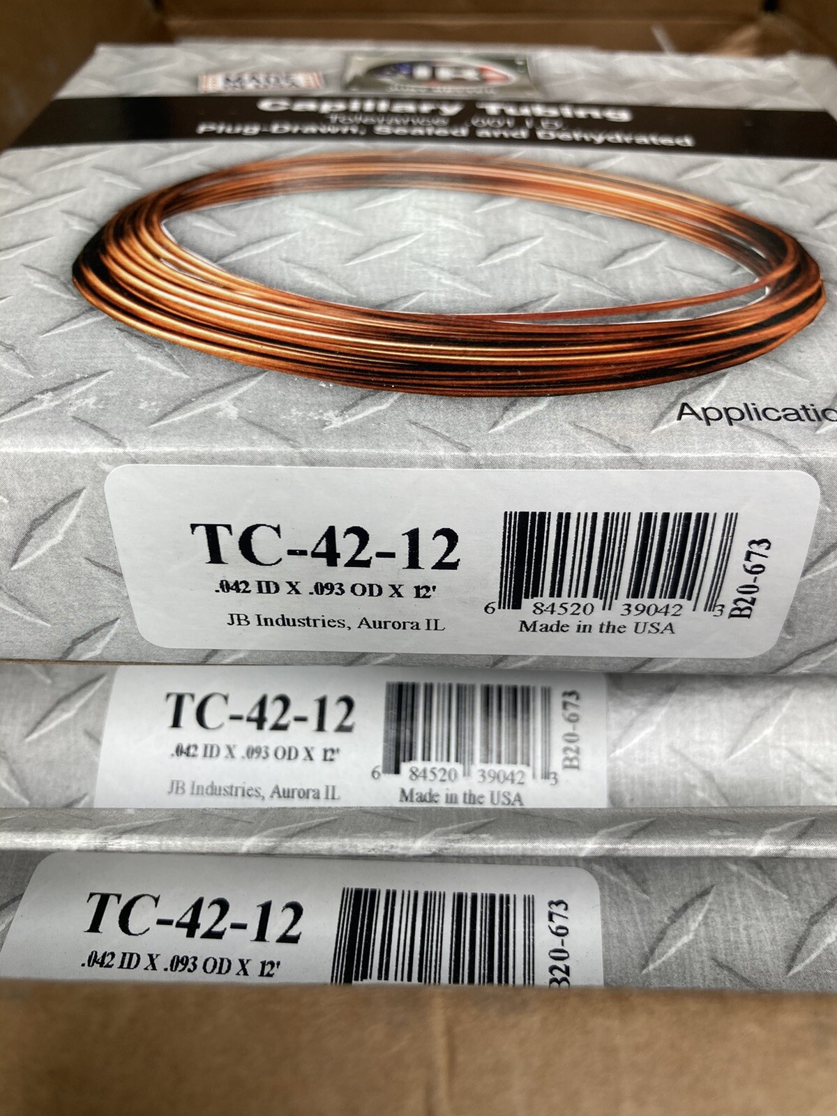 Jb Industries Tc-42-12 Cap Tube,.042 I.D. X .093 O.D. X 12 Ft