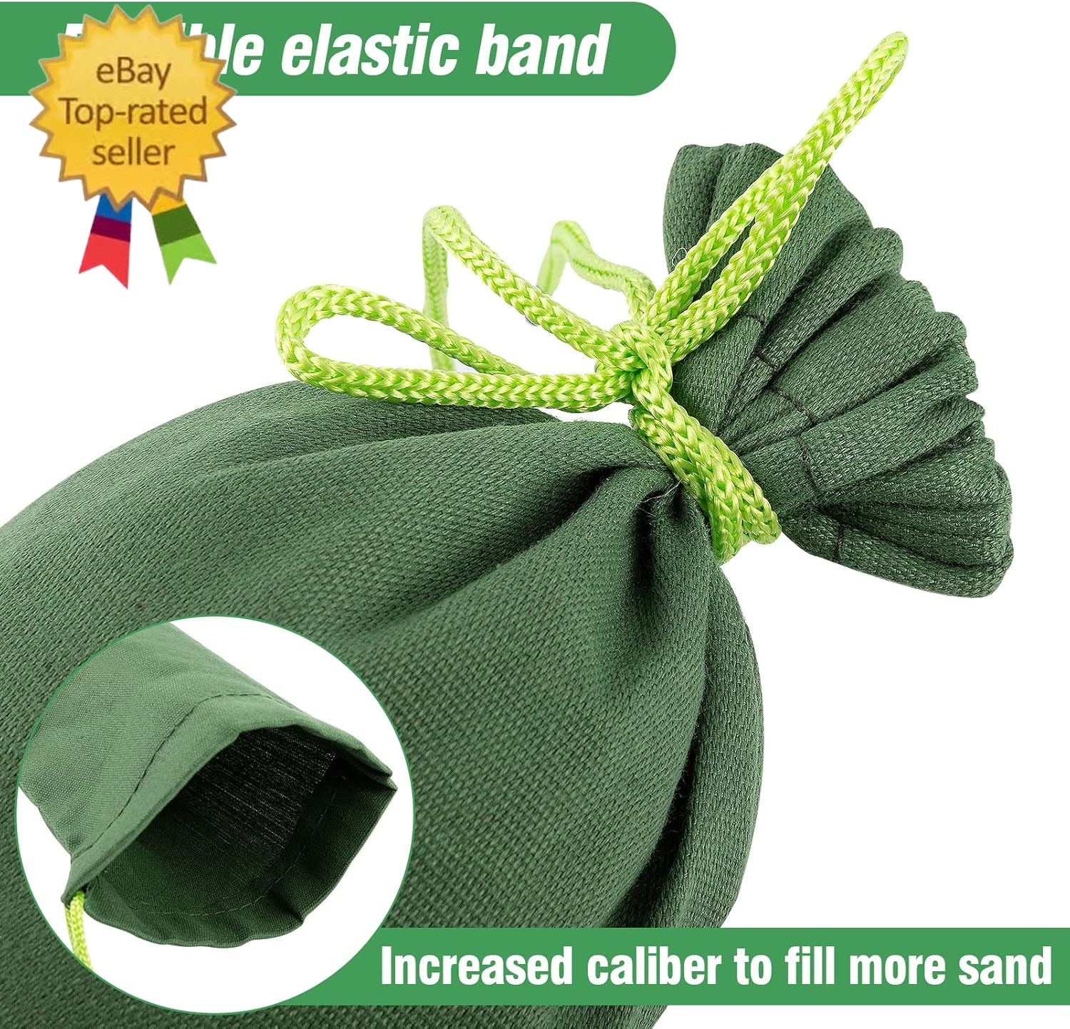 4 Pcs 6′ × 6″ Long Sand Bags for Flooding – Thickened Canvas Flood Protection
