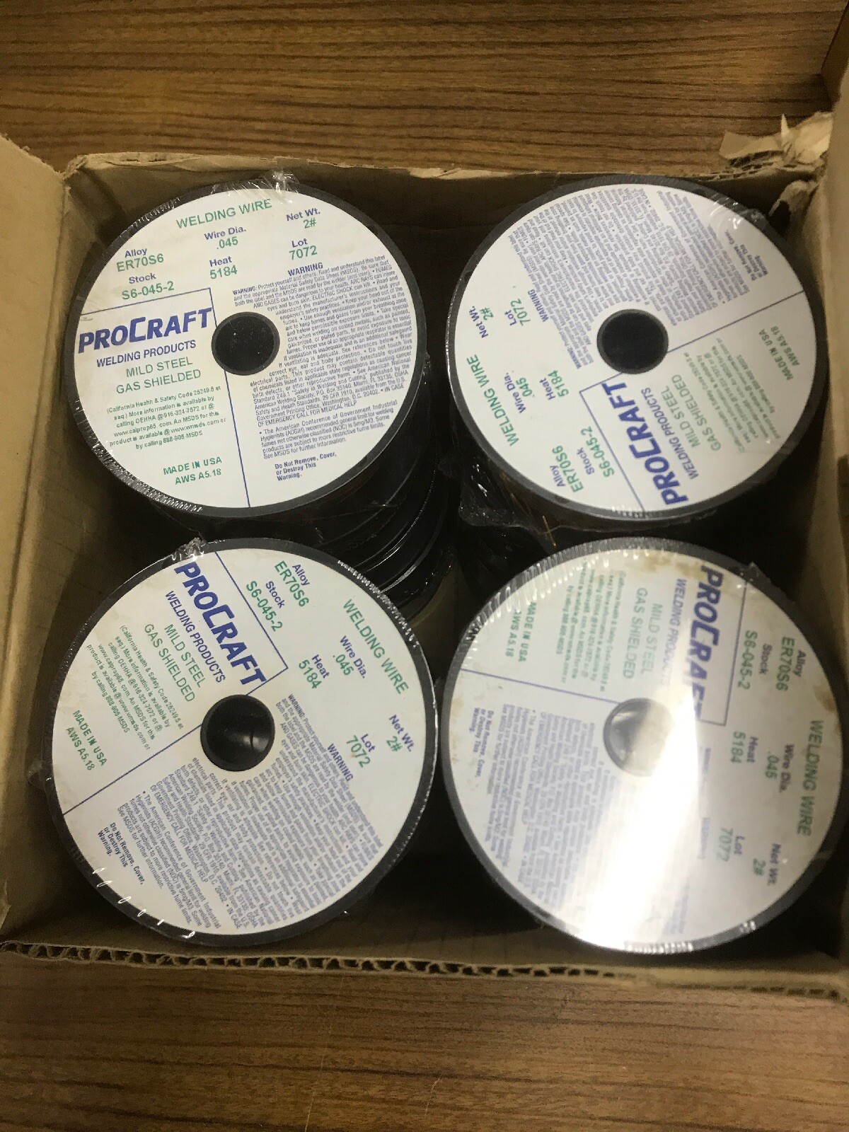 20 ProCraft .045″ ER-70S-6 Mig Welding Wire 2# Rolls (40# Total)