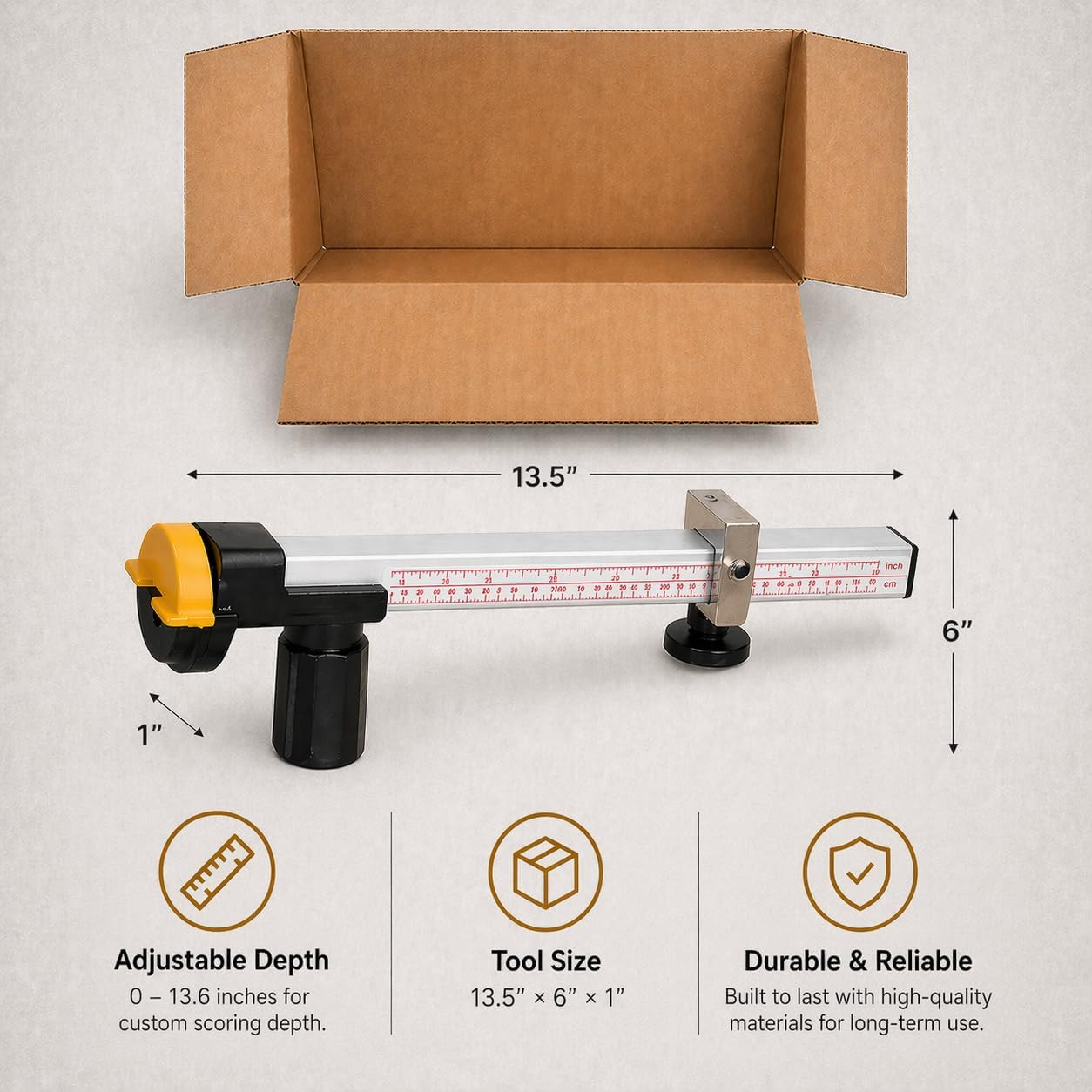 By Excell Cardboard Box Resizer Tool with Safety Blade Cover, Carton Sizer