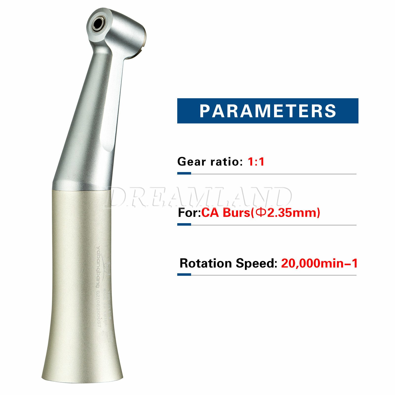 Fit NSK Dental Low Speed Handpiece 1:1 Direct Drive Push Button Contra Angle