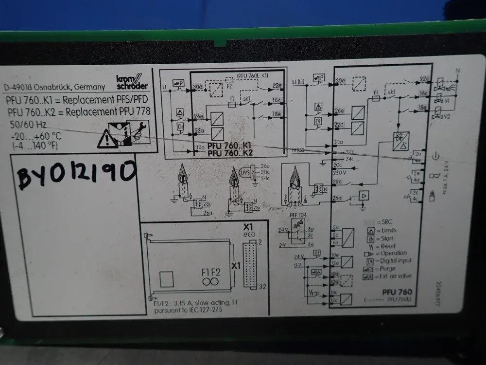 KROMSCHRODER PFU760 AUTOMATIC BURNER CONTROL UNIT 09251530477