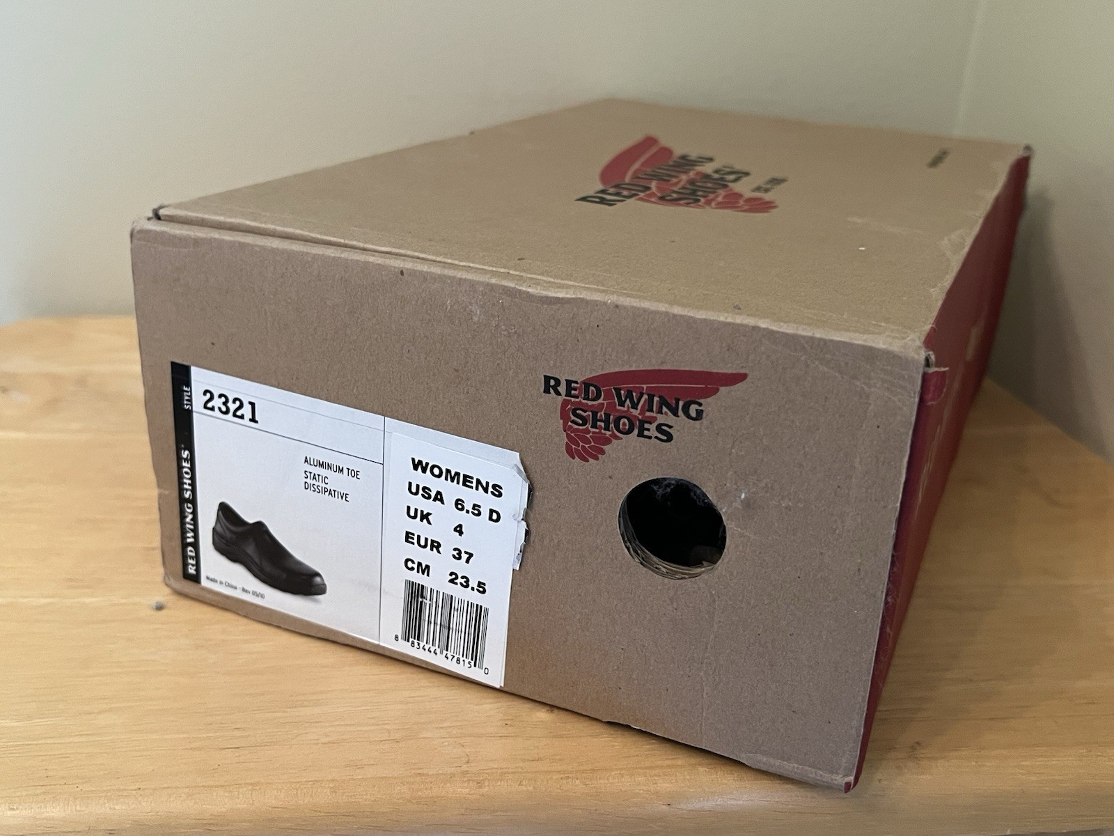 Red Wing Aluminum Toe Slip Resistant SD Work Shoes Women’s 6.5 Black 2321