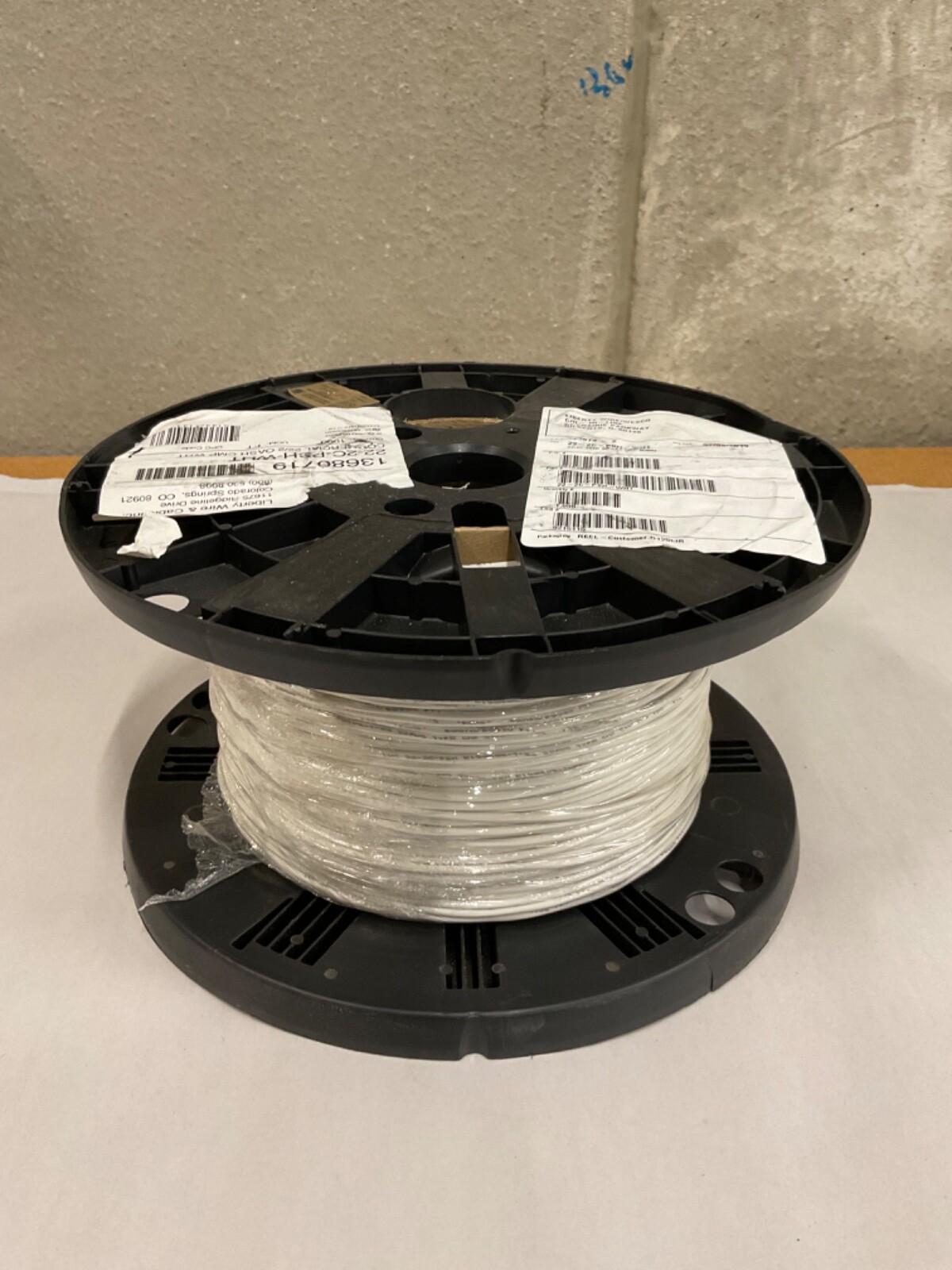 Liberty Wire 22/2 Communication Cable White CMP 1000′ Spool 22awg 2 Conductor