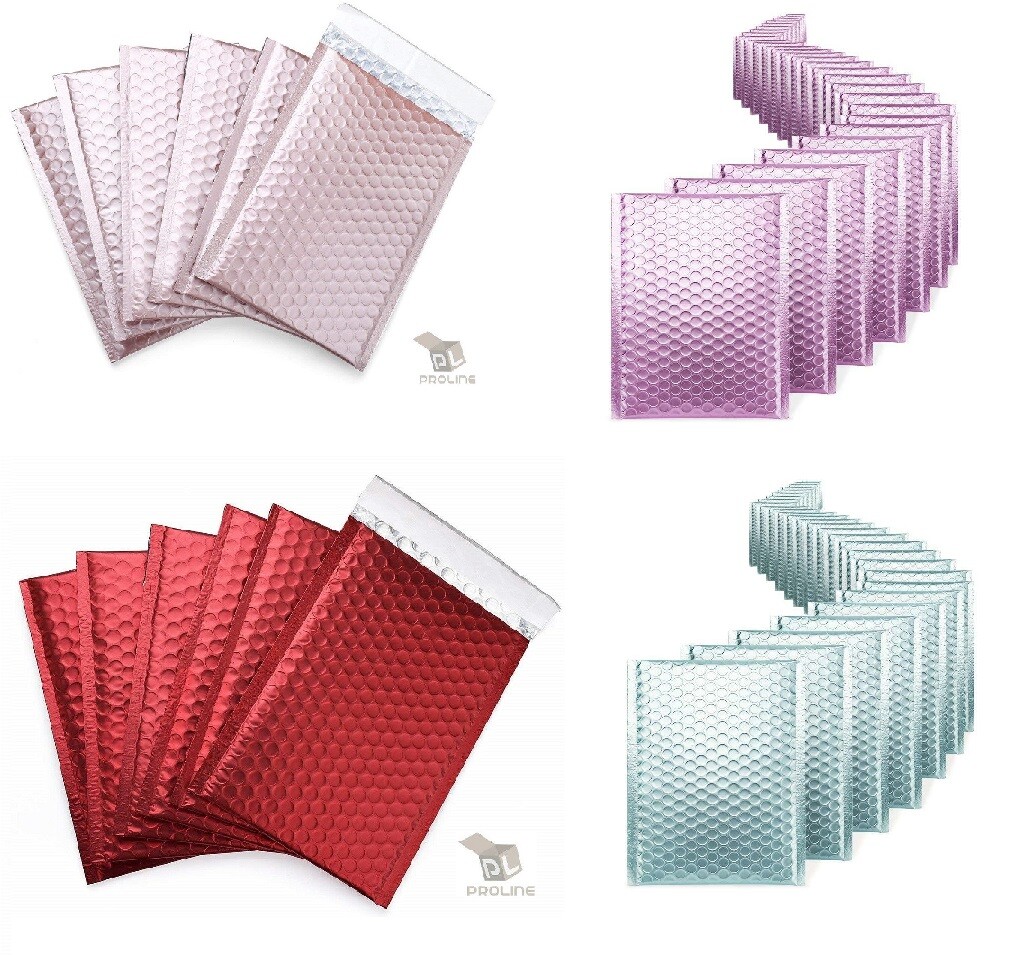 Mix Your Color 50 Matte Metallic Bubble Padded Envelopes Mailers #0 6.5″ x 10″