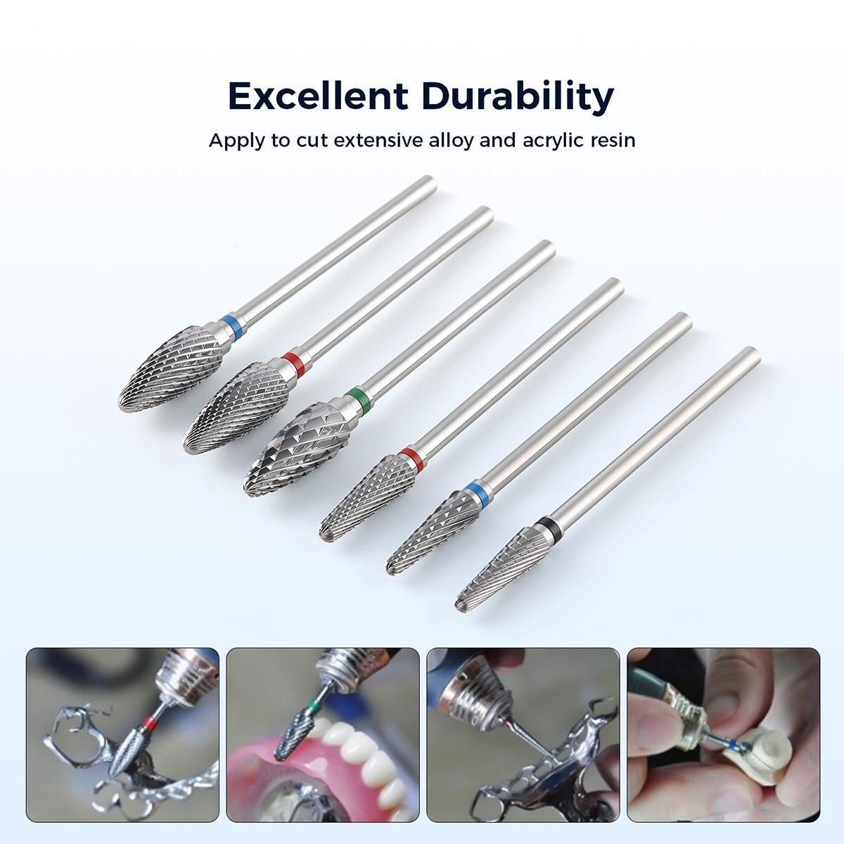 Dental Lab Tungsten Carbide Burs Low Speed Polishing Cutting Bur HP 2.35mm