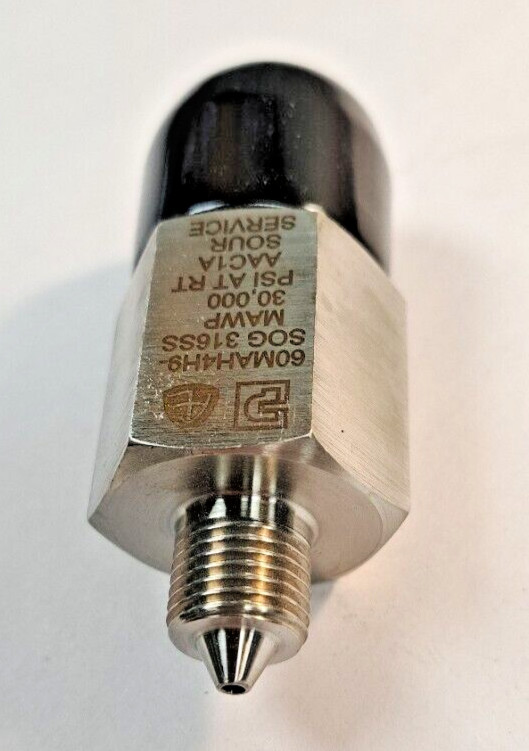 Parker 60MAH4H9-SOG 316SS MAWP 30,000 PSI AT RT AAC1A Sour Service