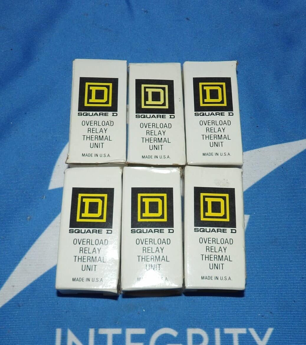 Lot of 6 NIB Square D B12.8 Overload Relay Thermal Units + 1 Year Warranty