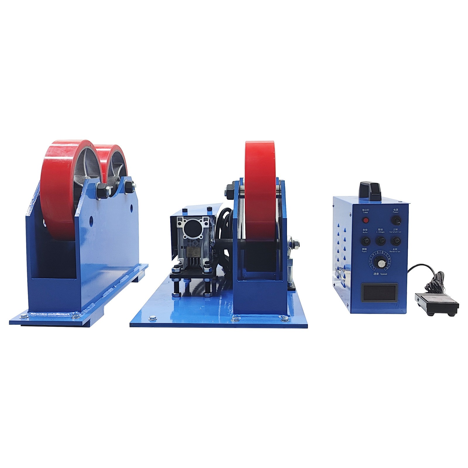 2T Heavy Duty Welding Positioner Roller Stand for Pipe & Vessel Fabrication 110V