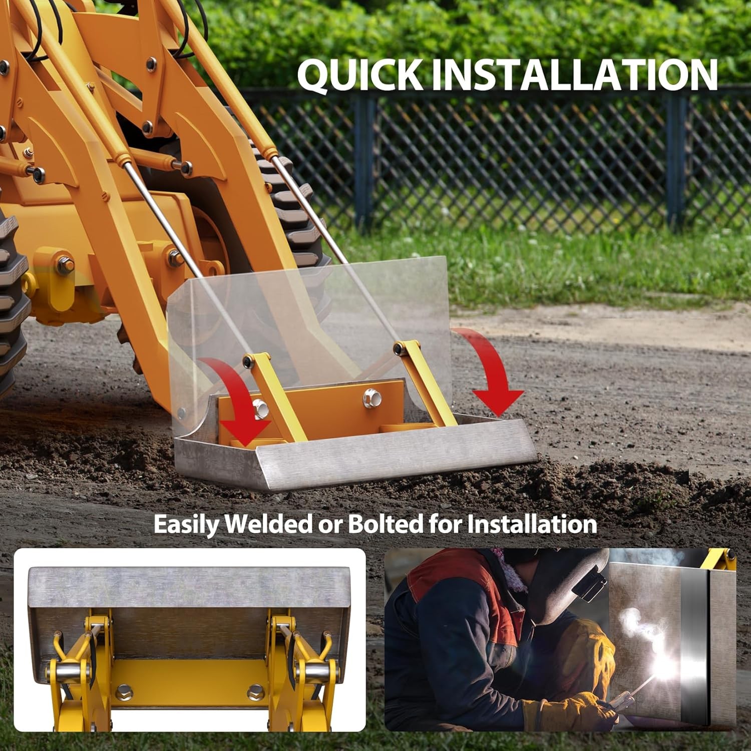 1/4″ Mini Skid Steer Attachment Plate Quick Attach Mount Plate Fit Toro Dingo