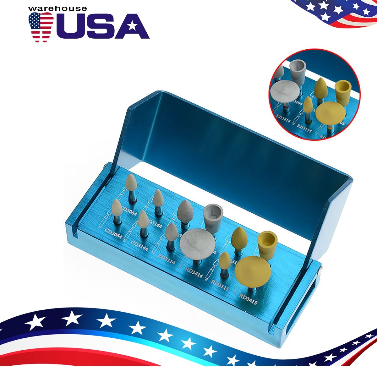Dental Zirconia Intraoral Clinical Diamond Polishing Kit For Low Speed Handpiece