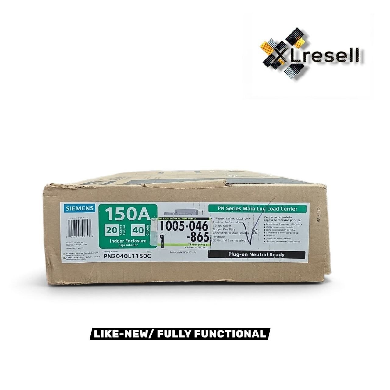 Siemens PN 150A 20-Space 40-Circuit Indoor Convertible Main Lug Load Center Plug