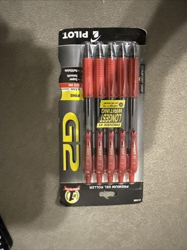 4 Pilot G2 Premium Retractable Gel Roller Ink Pens 0.7mm Red 4 – Pack or loose