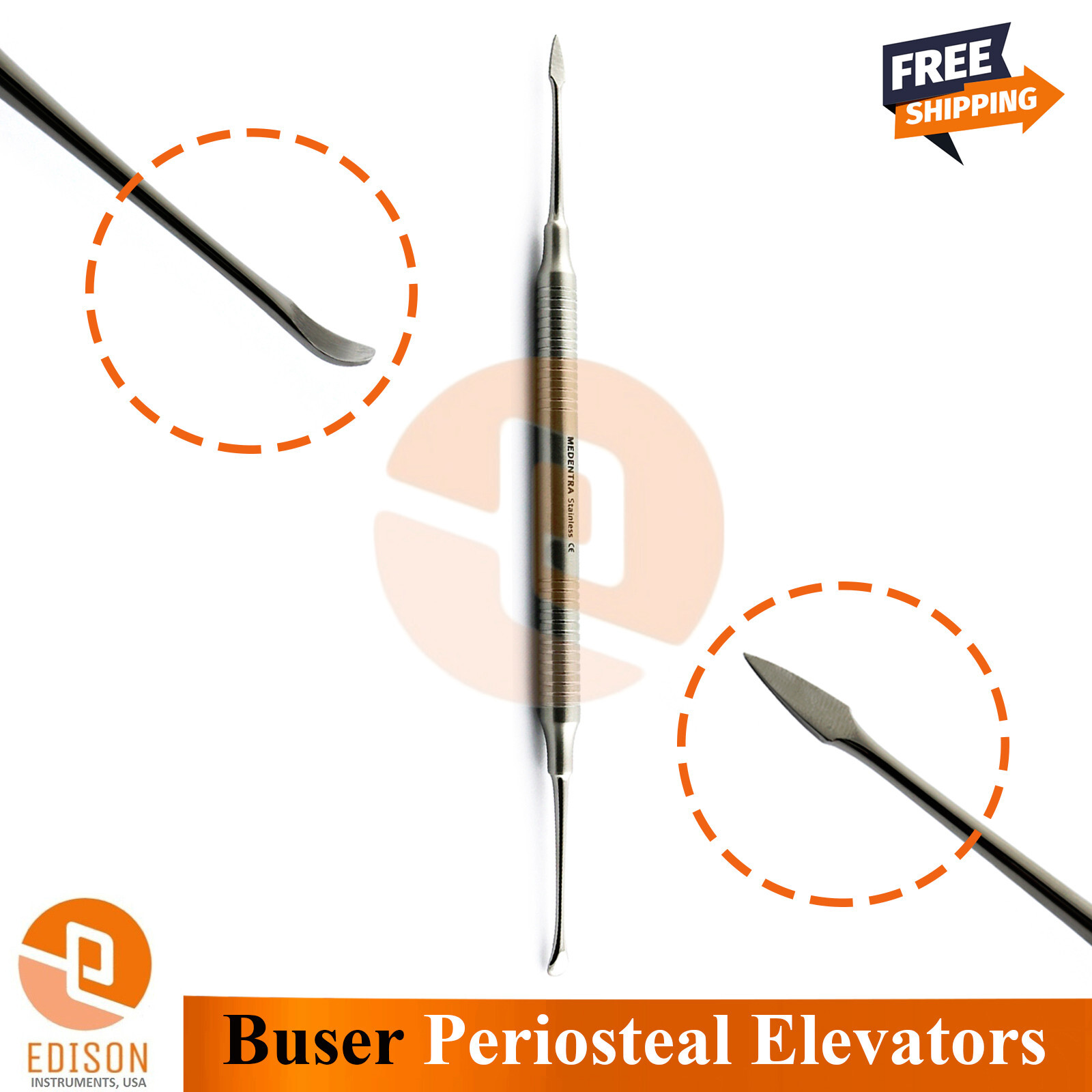 Periosteal Elevator BUSER Dental Surgical Instruments Double Ended