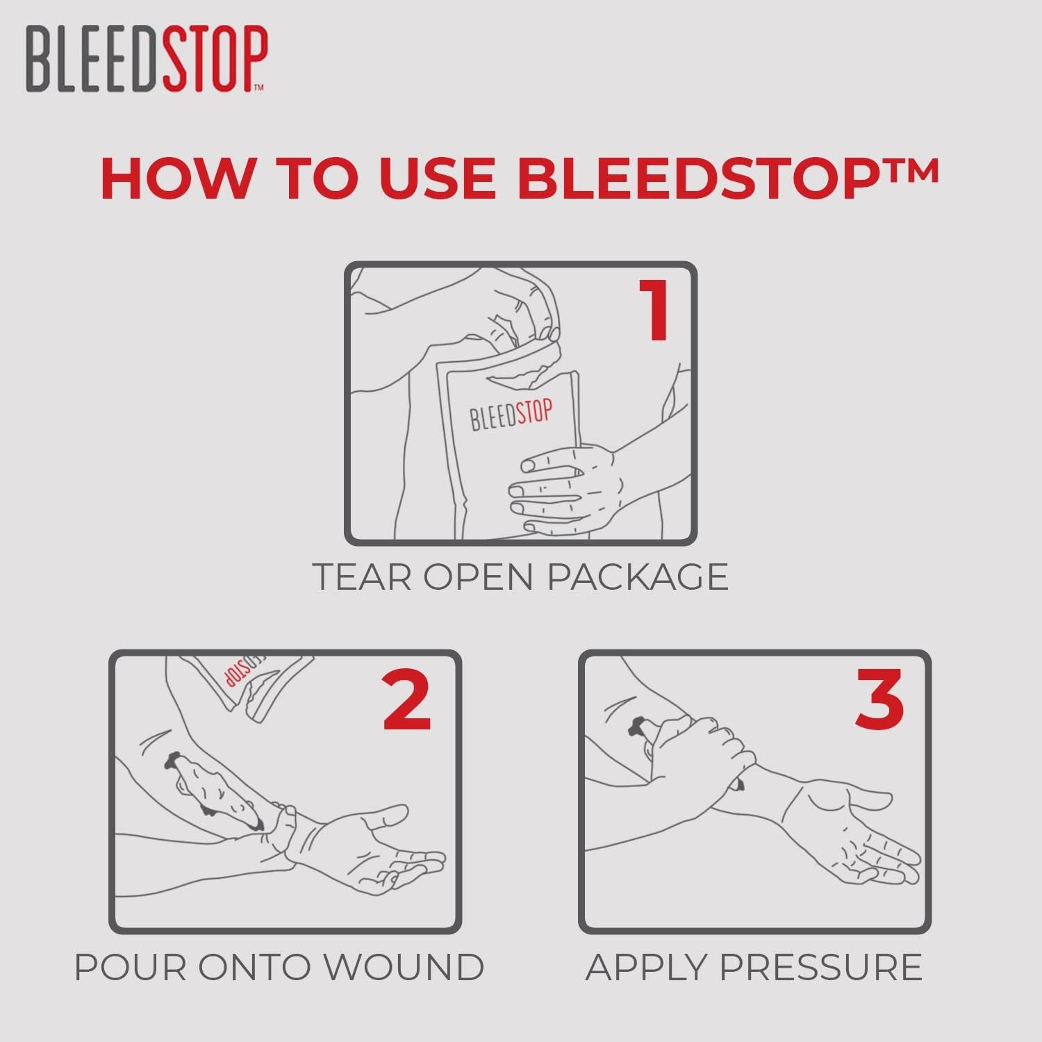 BleedStop™ First Aid Powder for Blood Clotting, Trauma Kit, Thinner…