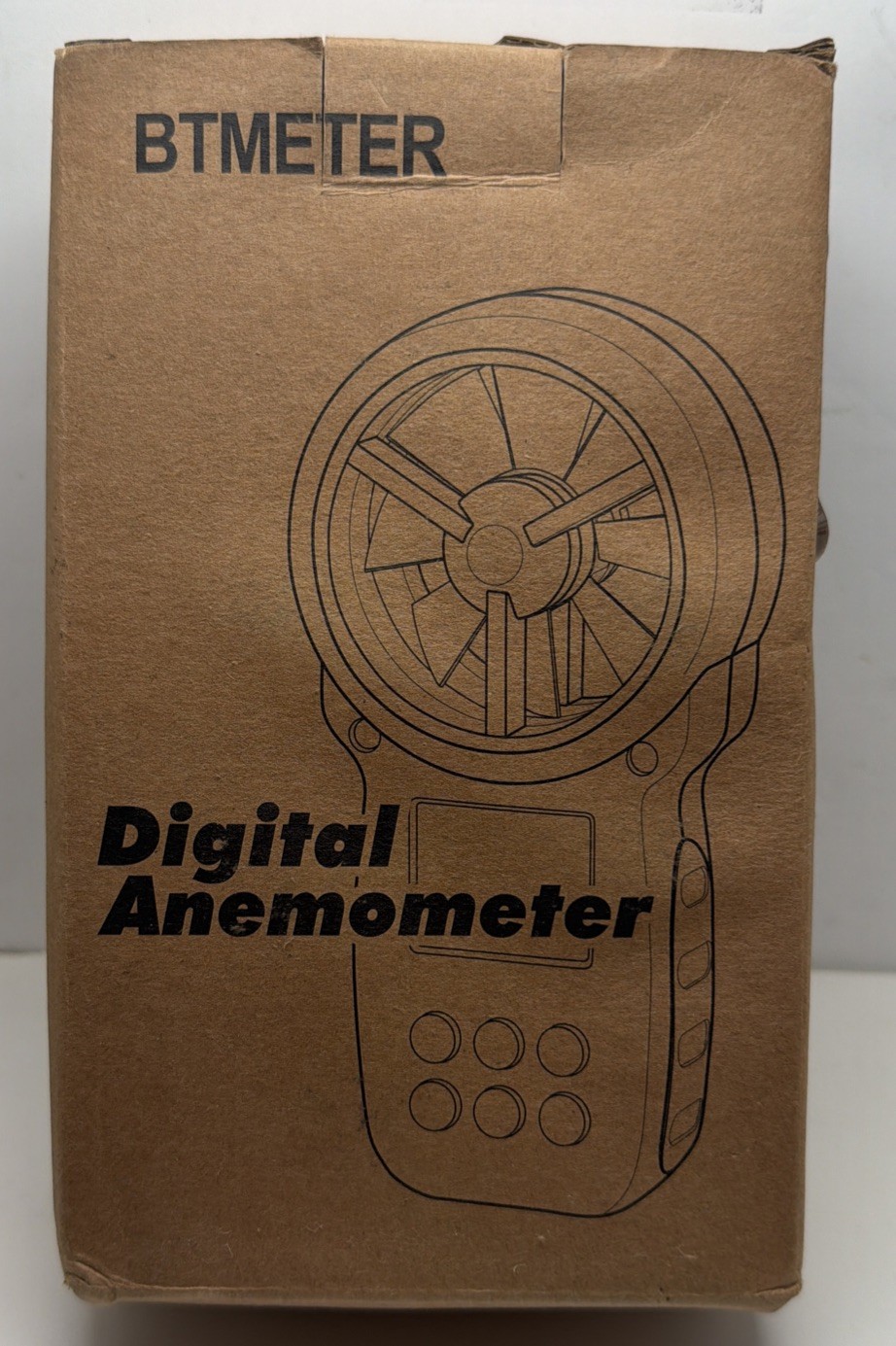BTMETER BT-100 Digital Anemometer Air Meter Wind Chill Wind Speed Gauge: 5A1