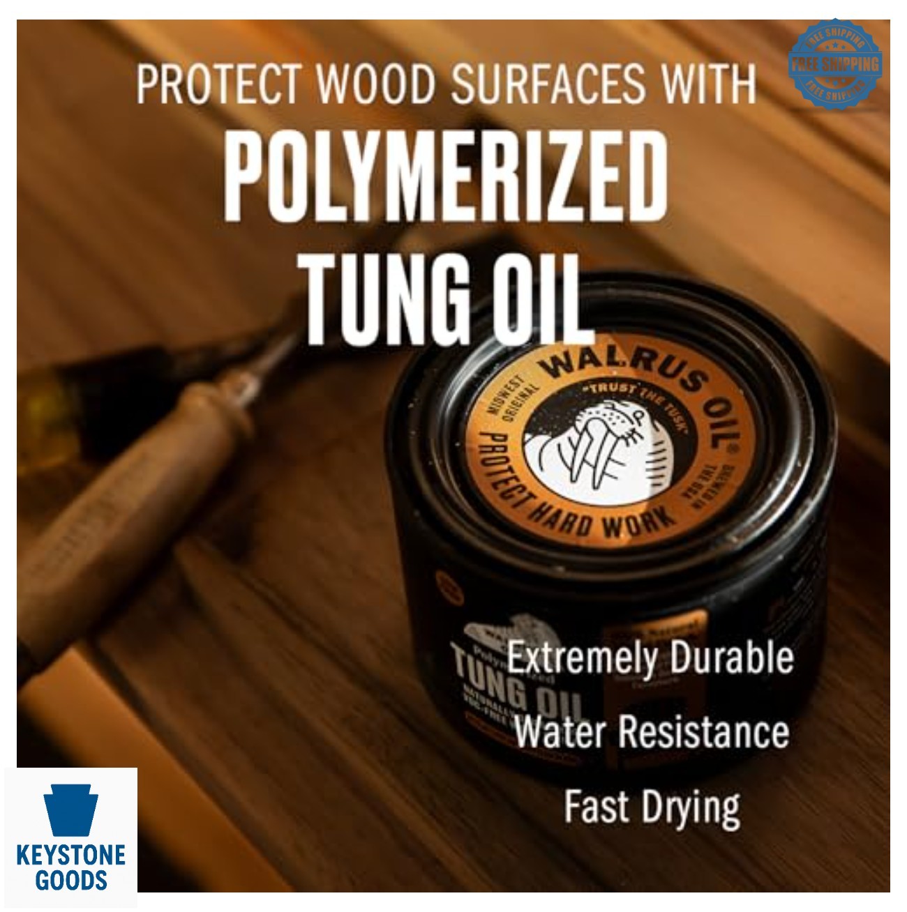 Polymerized Tung Oil 16oz Food Contact Safe Wood Sealer Finish Matte Satin UV