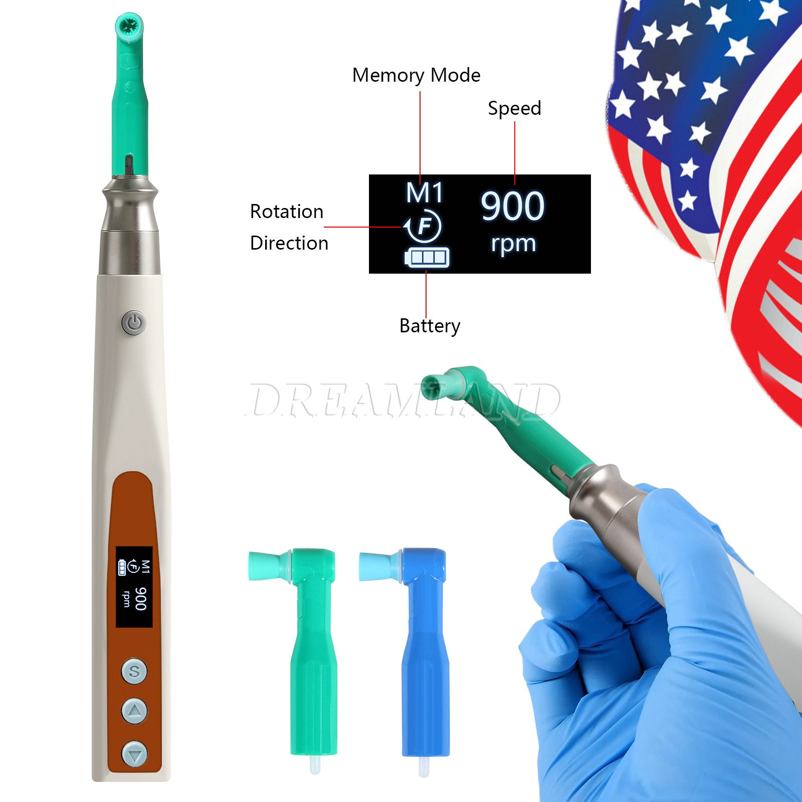 LED Dental Ultrasonic Piezo Scaler VRN /Wireless LCD Hygiene Prophy Handpiece