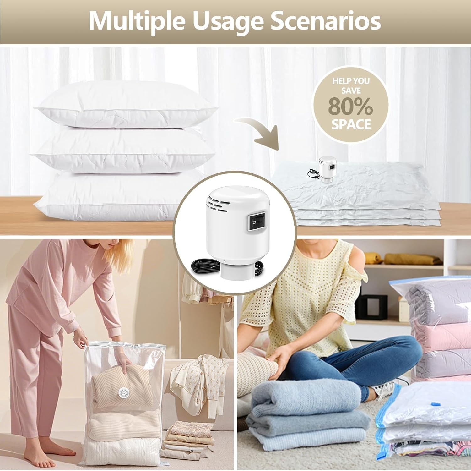 Daily Use Electric Vacuum Pump for Travel & Home – Clutter-Free Living Made Easy