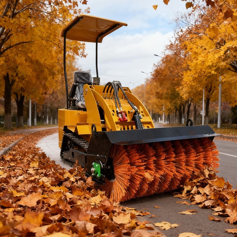 39in Hydraulic 30° Angle Broom Sweeper Attachment For Mini Skid Steer Loader