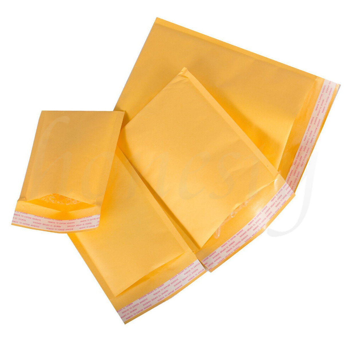 30/50pcs Yellow Kraft Bubble Mailers Padded Envelopes Shipping Bags Self Seal