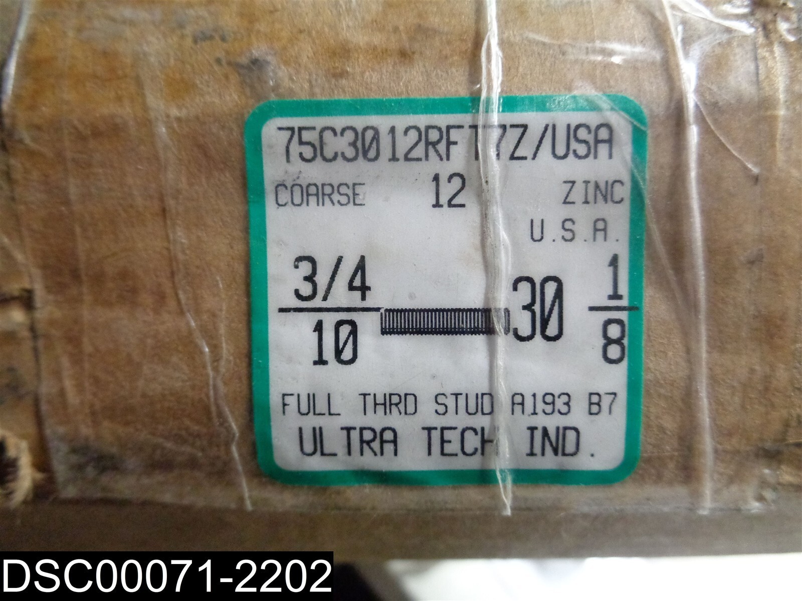 QTY=12: 75C3012RFT7Z/USA Coarse Thread 3/4-10 x 30-1/8″ Full Thread Stud A193