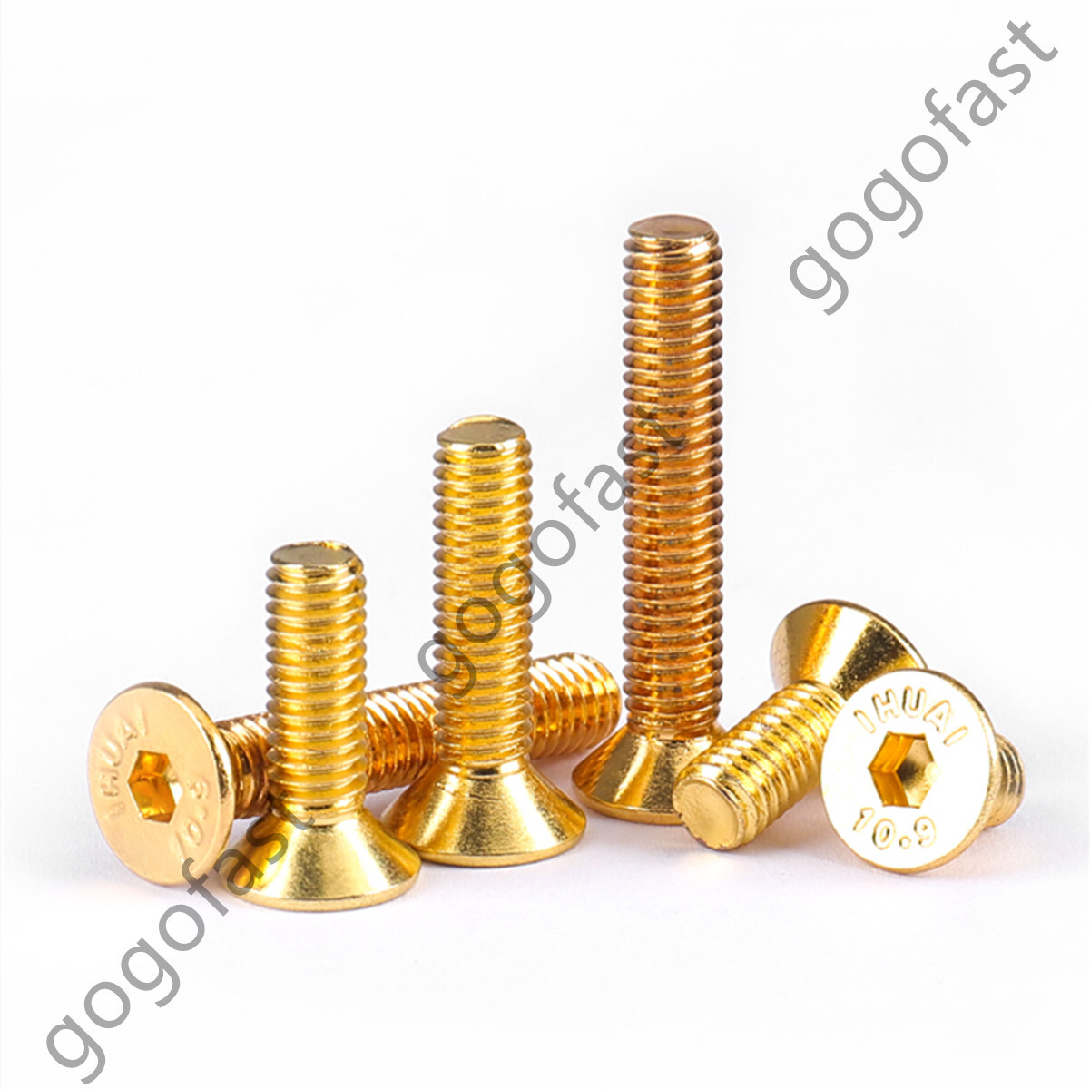 M2 M2.5 M3 M4 M5 M6 M8 Titanium Plated Gold Countersunk Hex Socket Head Screws