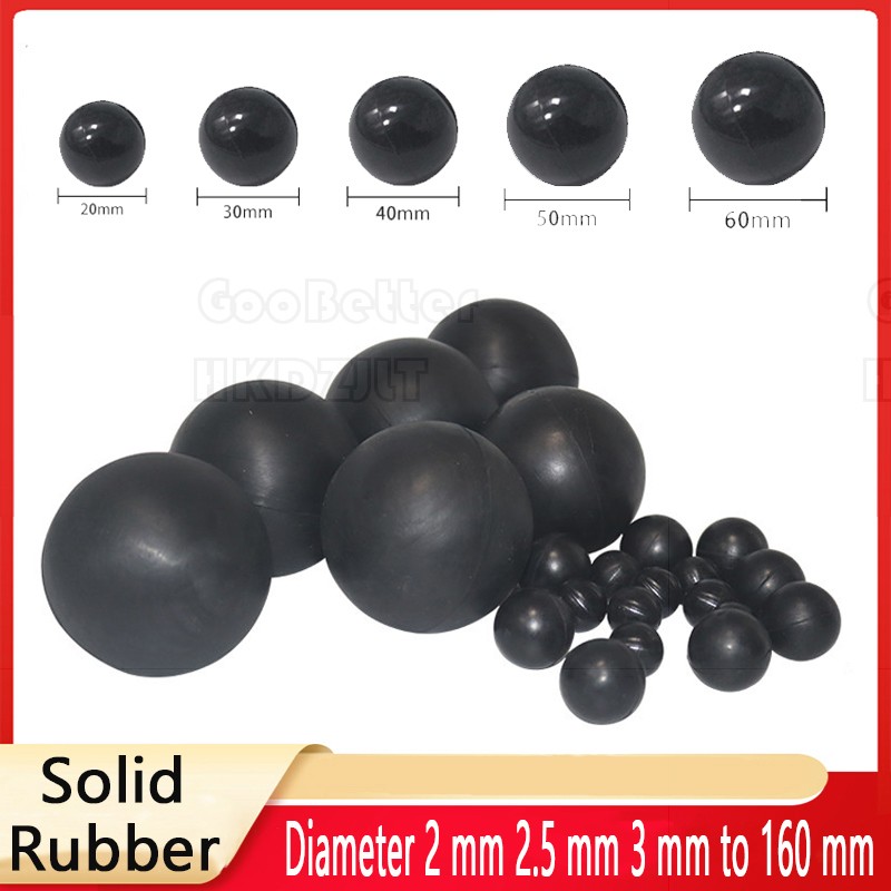 Nitrile Rubber Balls 2 mm ~ 160 mm Black Round Solid Rubber Ball Bouncy Ball