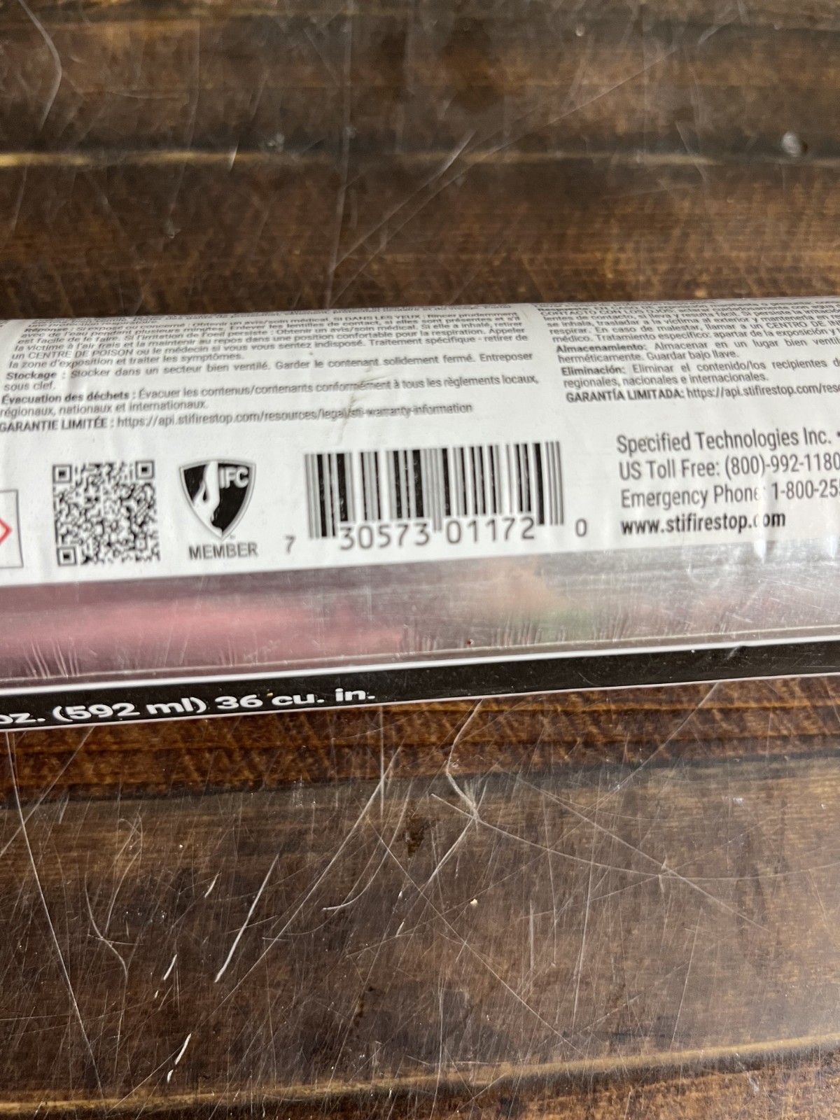 SpecSeal LCI320 Intumescent Firestop Sealant 20 oz Sausage Pack