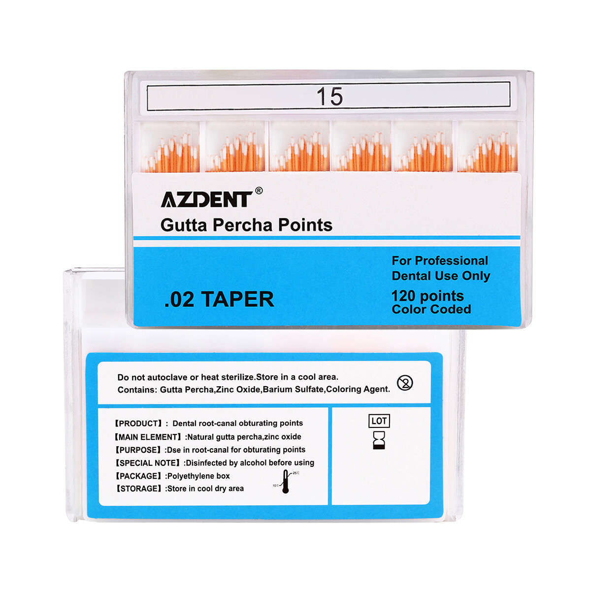 AZDENT Dental Gutta Percha Points/Absorbent Paper Points Endodontic Root Canal