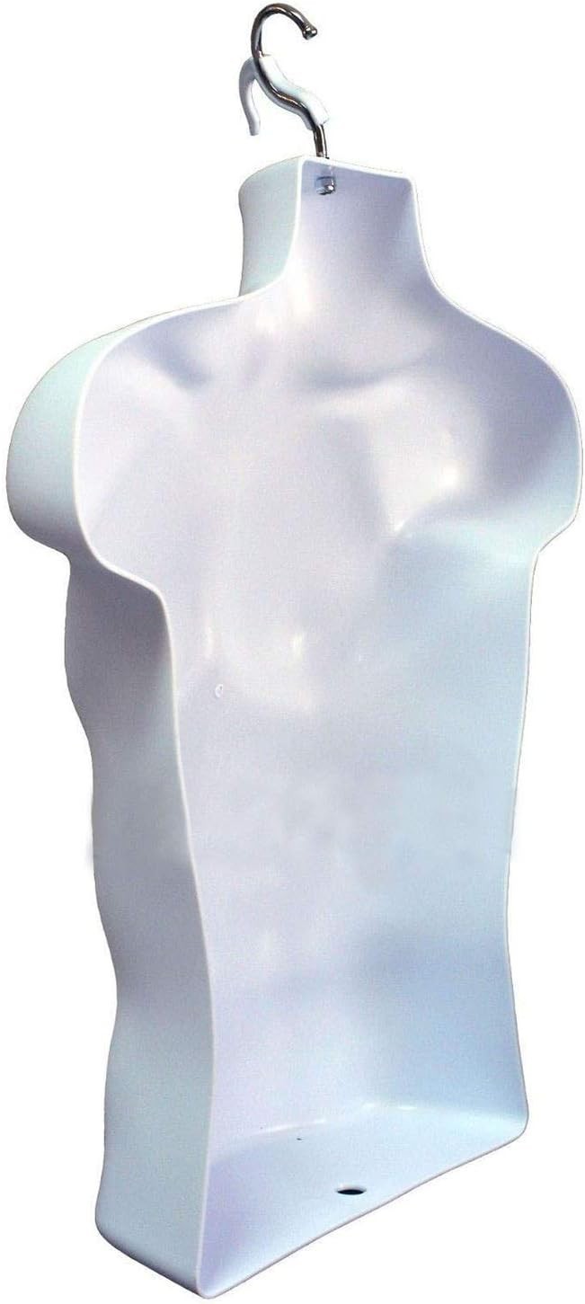 Elegant Male Mannequin Torso – Hollow Back Dress Form for T-Shirt Display