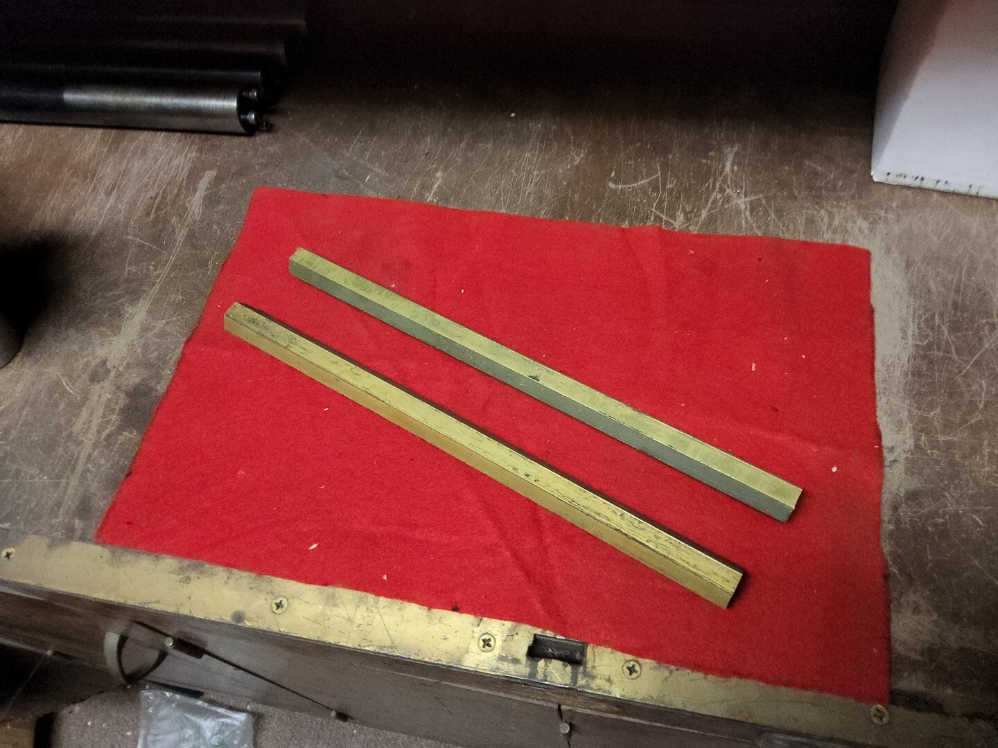 2 PIECES 11/16″ C360 BRASS HEX BARS 12″ long Bar Stock .6875″ Flats1/2 Hard