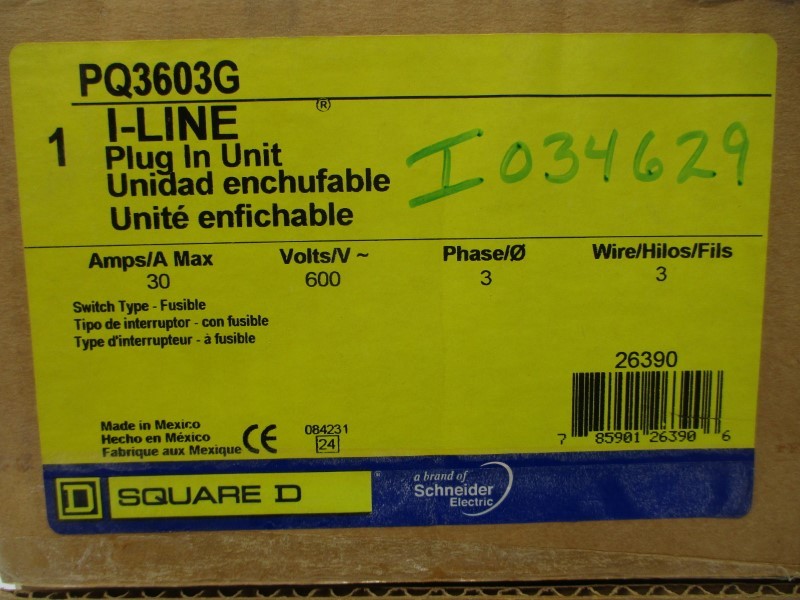 SQUARE D PQ3603G 600V 30A NSMP