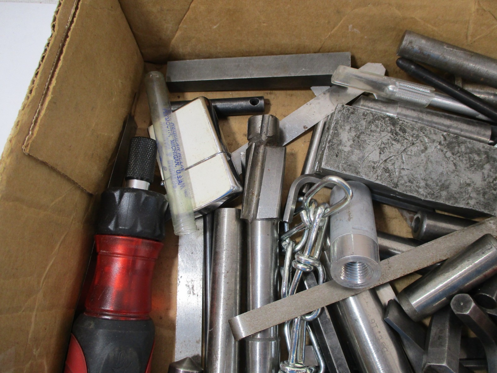 25 # Lbs Machinist Parts Pieces Bits Hand Tools Hardware Doo Dads & Brass Scrap