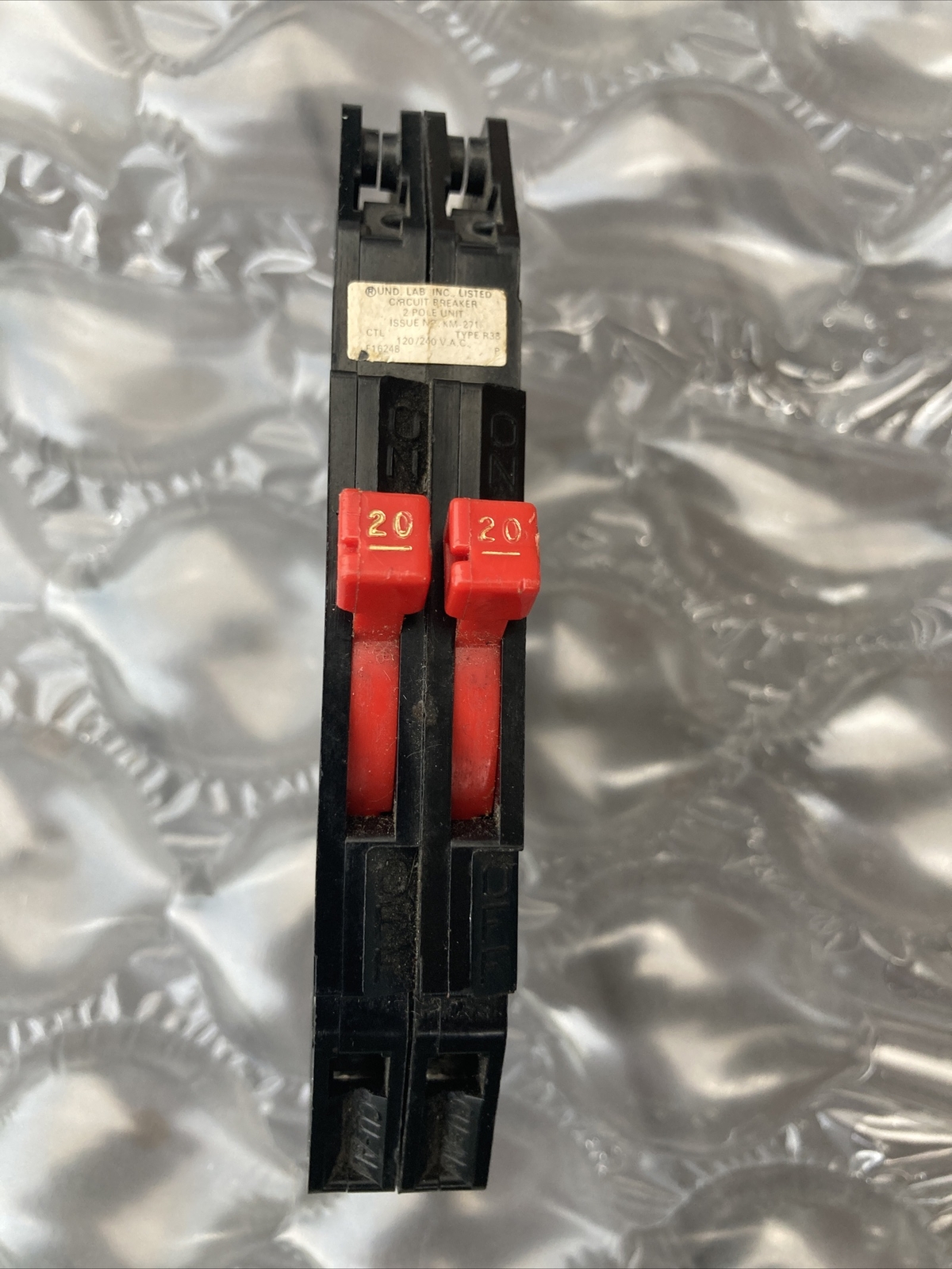 Zinsco / GTE Sylvania Twin Tandem R38-20 2p 20a/20a 120v Used warranty