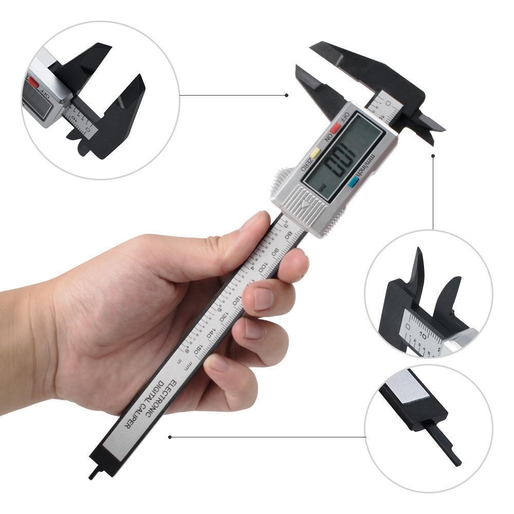 150mm Digital Caliper 6″ Micrometer LCD Gauge Vernier Electronic Measuring Ruler